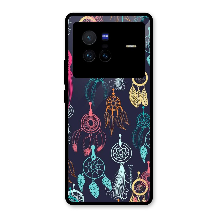 Dream Catcher Pattern Glass Back Case for Vivo X80