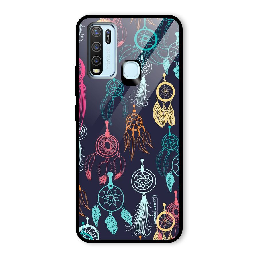 Dream Catcher Pattern Glass Back Case for Vivo Y30