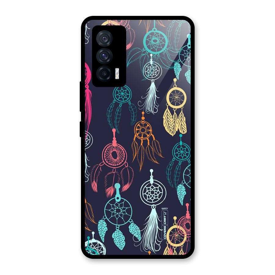 Dream Catcher Pattern Glass Back Case for Vivo iQOO 7 5G