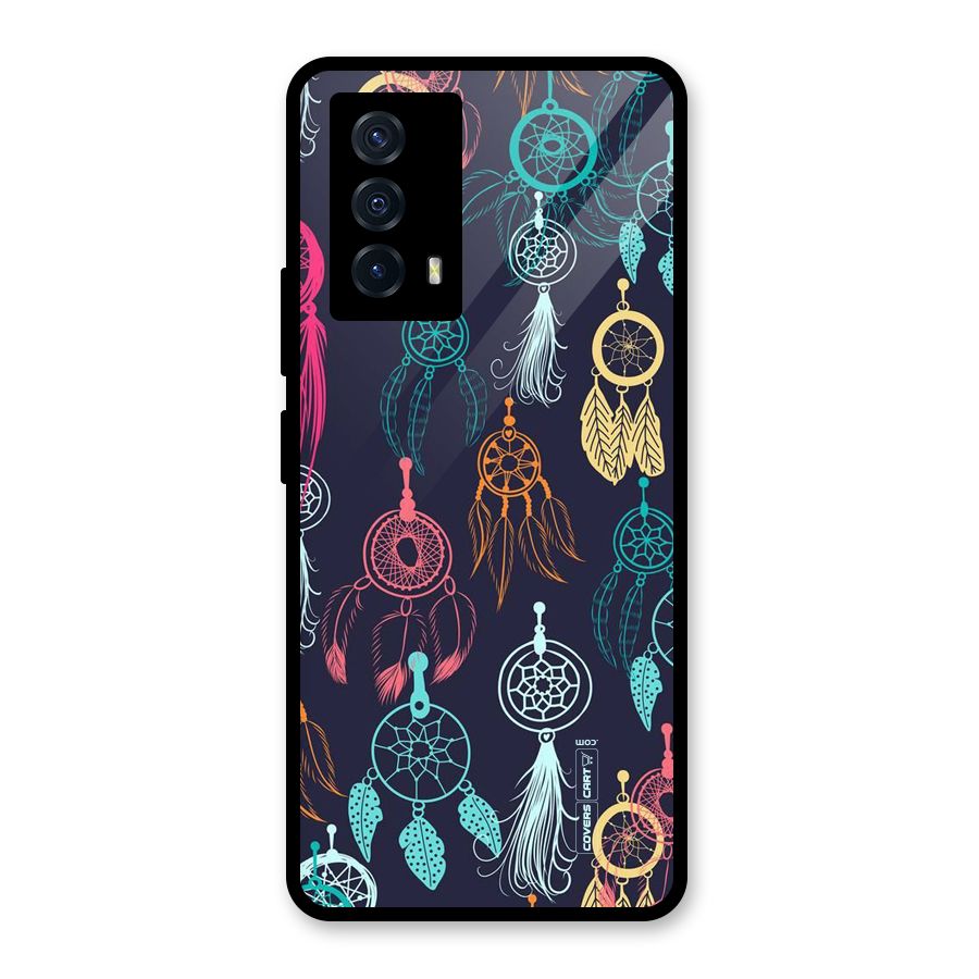 Dream Catcher Pattern Glass Back Case for Vivo iQOO Z5