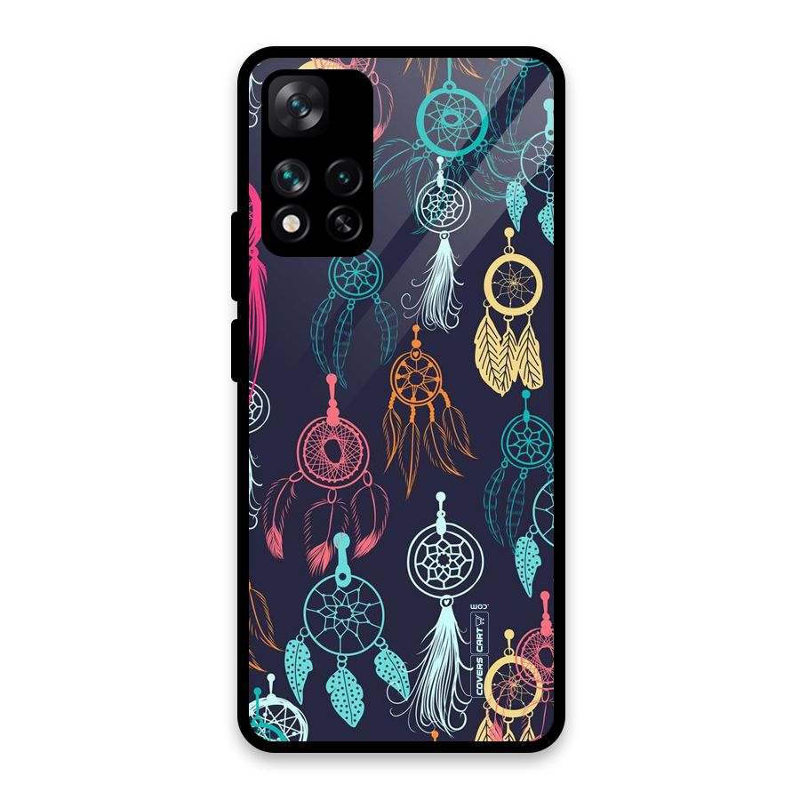 Dream Catcher Pattern Glass Back Case for Xiaomi 11i HyperCharge 5G
