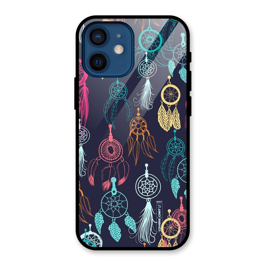Dream Catcher Pattern Glass Back Case for iPhone 12 Mini