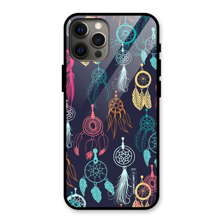 Dream Catcher Pattern Glass Back Case for iPhone 12 Pro Max