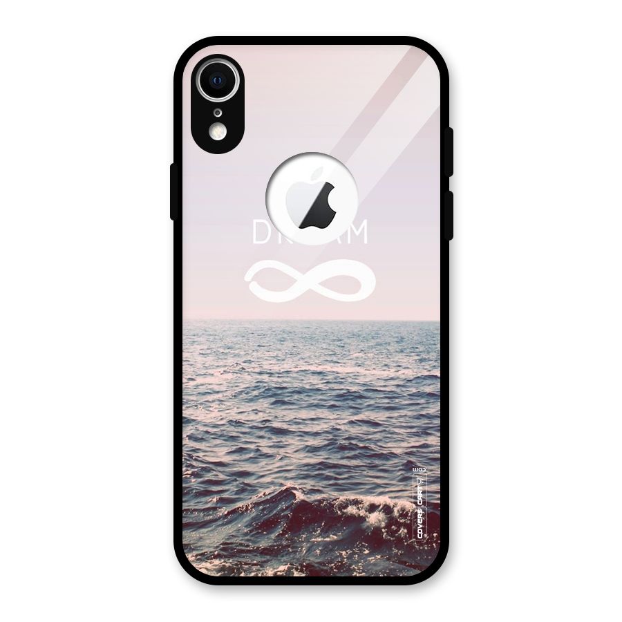 Dream Infinity Glass Back Case for iPhone XR Logo Cut