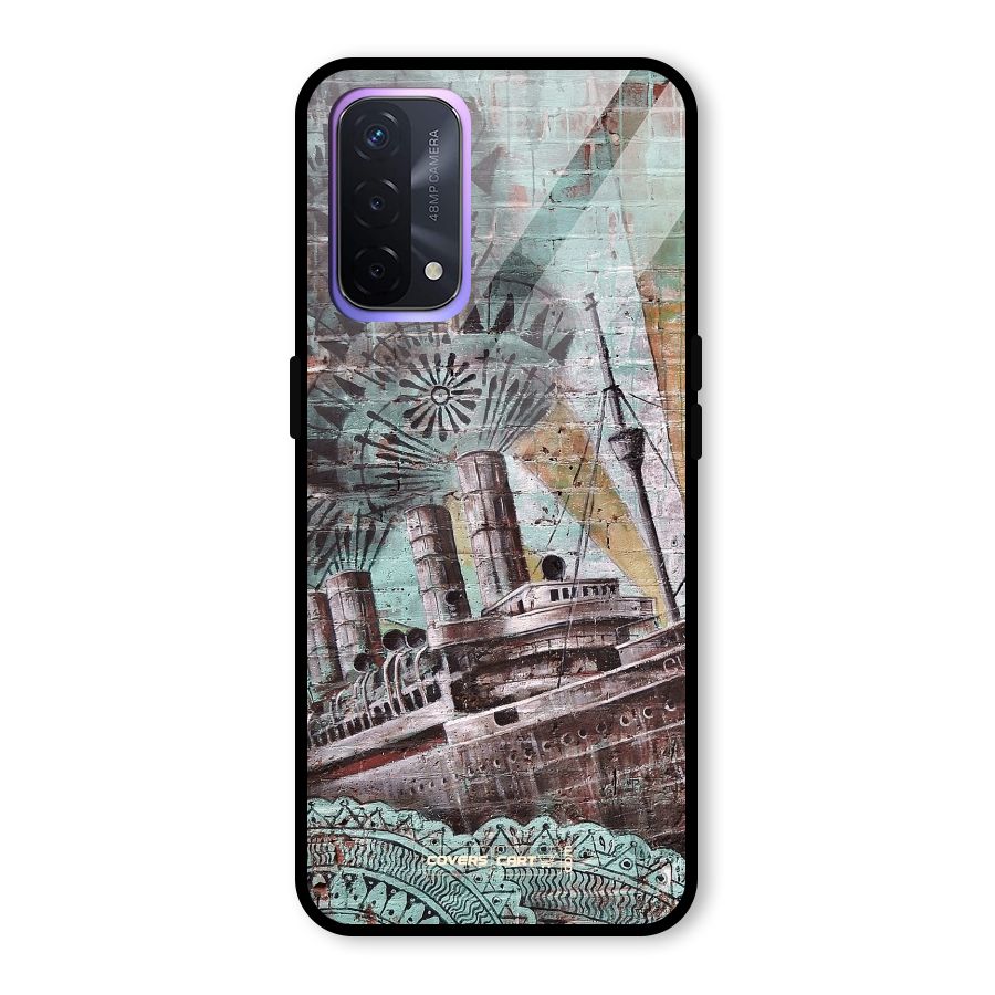 Dream Ship Glass Back Case for Oppo A74 5G