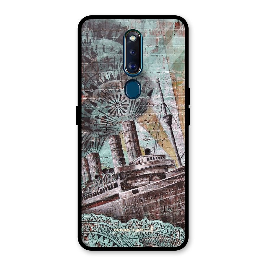 Dream Ship Glass Back Case for Oppo F11 Pro