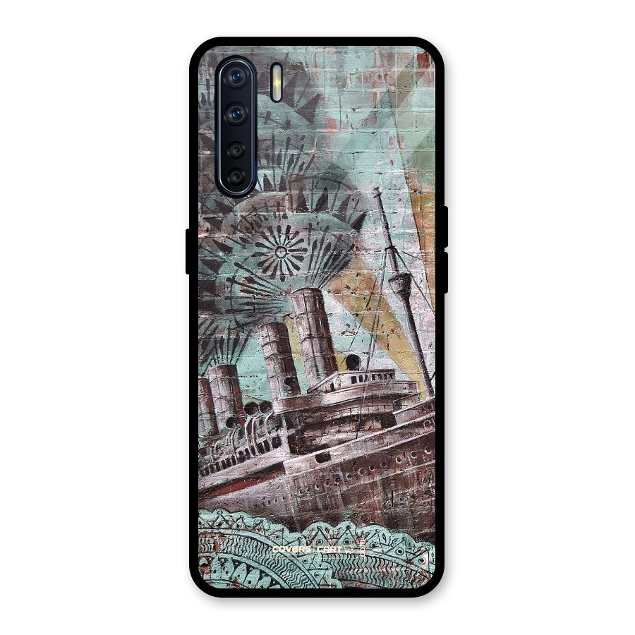 Dream Ship Glass Back Case for Oppo F15