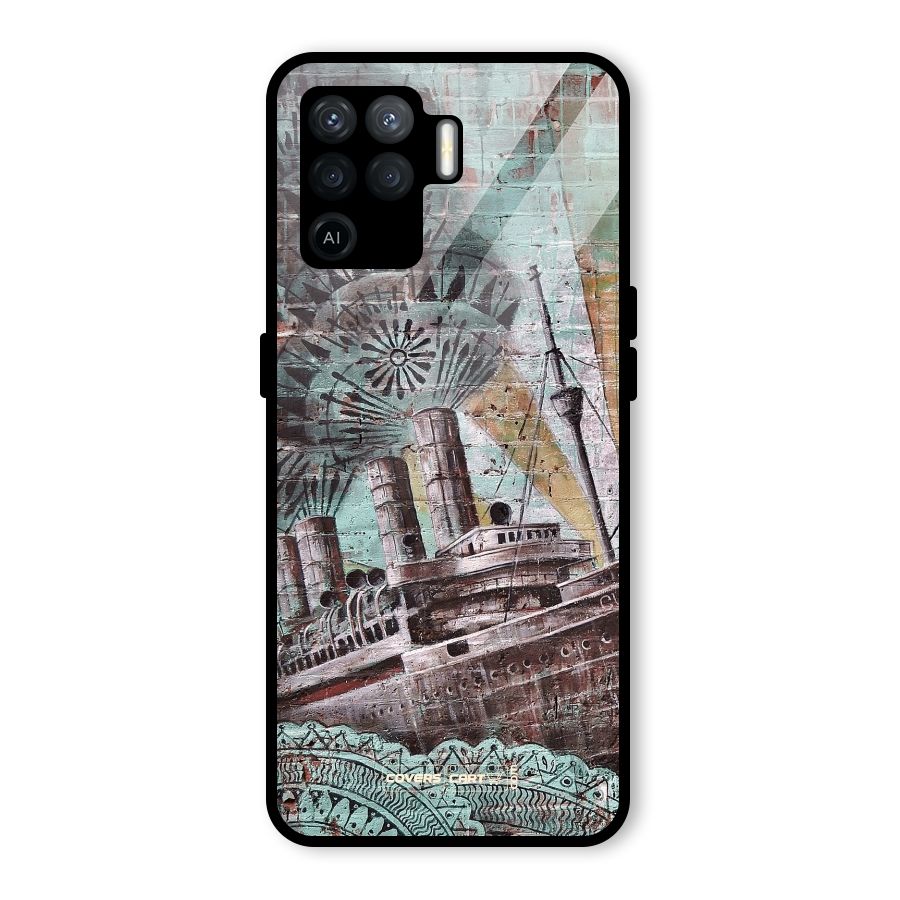 Dream Ship Glass Back Case for Oppo F19 Pro