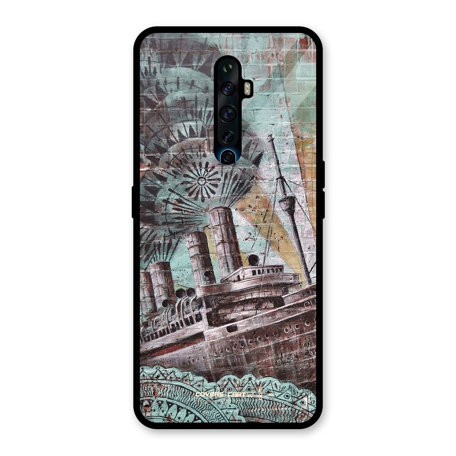 Dream Ship Glass Back Case for Oppo Reno2 F