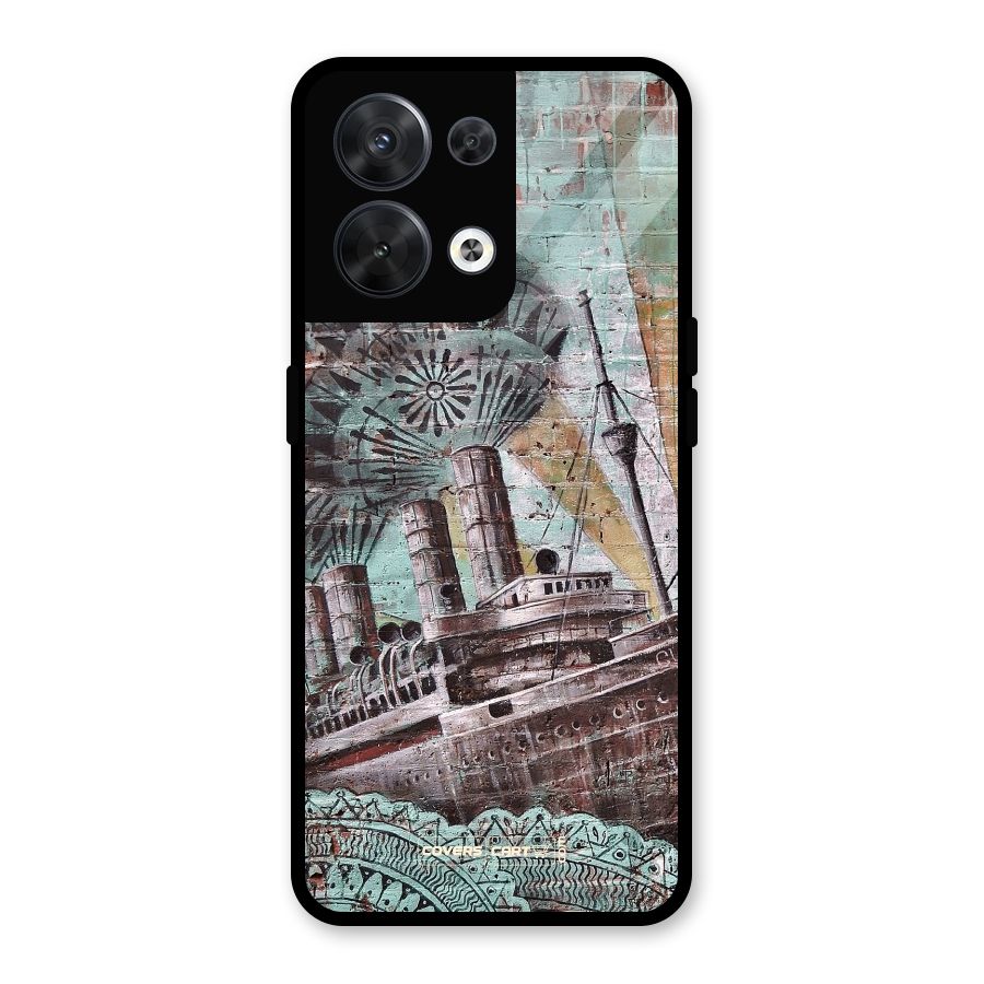 Dream Ship Glass Back Case for Oppo Reno8 5G