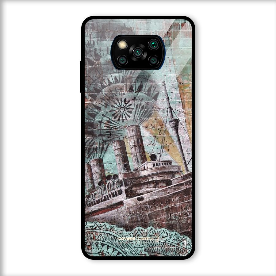 Dream Ship Glass Back Case for Poco X3