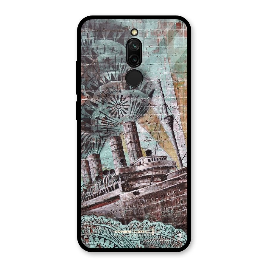 Dream Ship Glass Back Case for Redmi 8