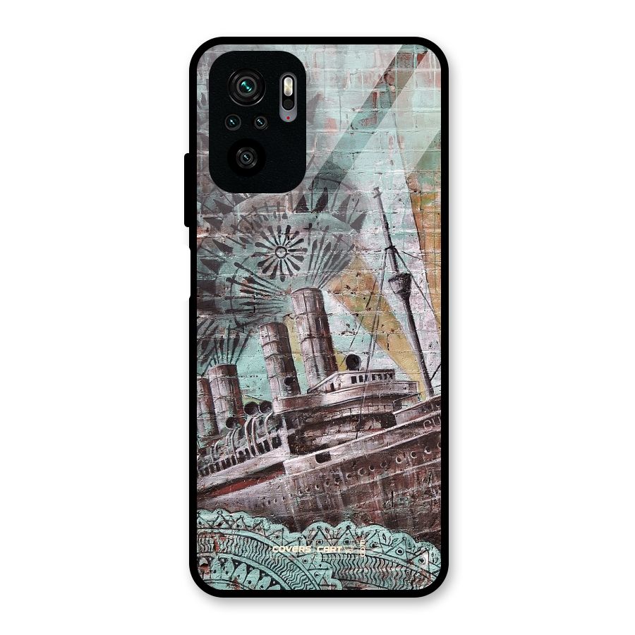Dream Ship Glass Back Case for Redmi Note 10S