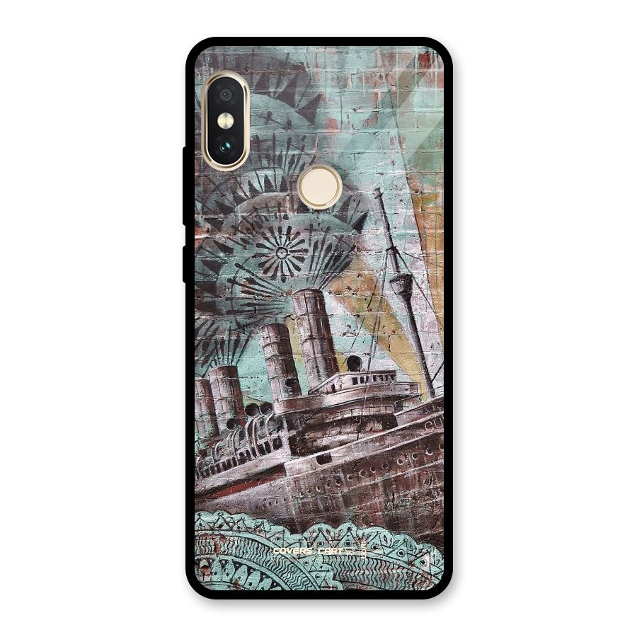 Dream Ship Glass Back Case for Redmi Note 5 Pro