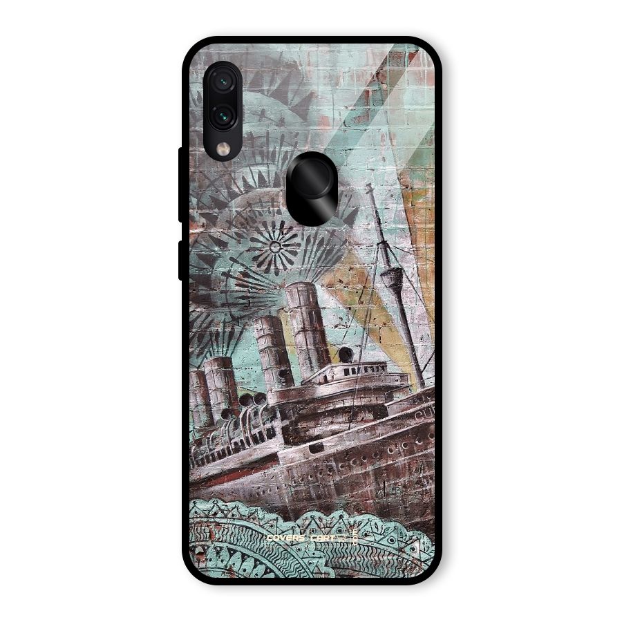 Dream Ship Glass Back Case for Redmi Note 7 Pro
