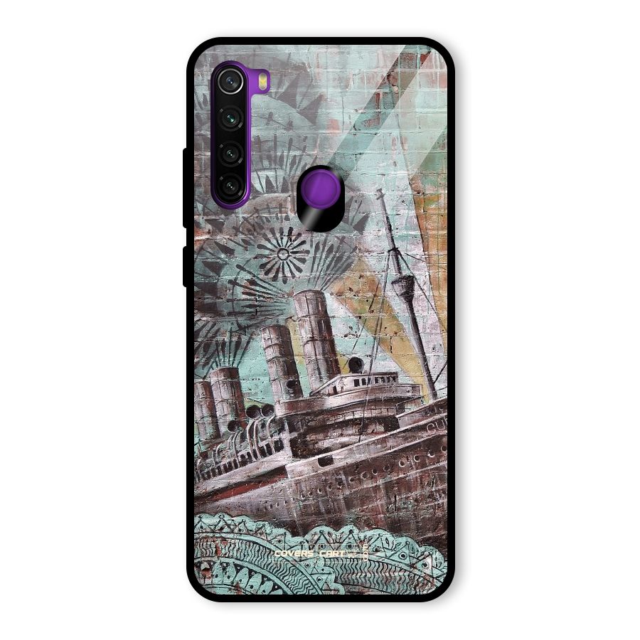 Dream Ship Glass Back Case for Redmi Note 8