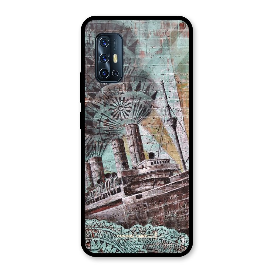 Dream Ship Glass Back Case for Vivo V17