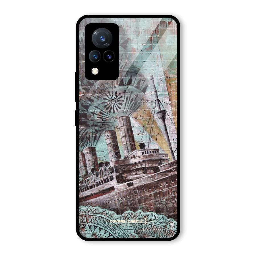 Dream Ship Glass Back Case for Vivo V21 5G
