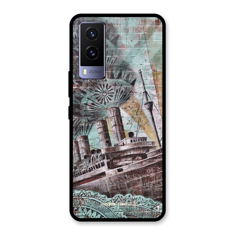 Dream Ship Glass Back Case for Vivo V21e 5G