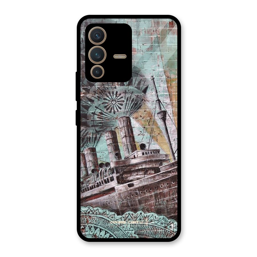 Dream Ship Glass Back Case for Vivo V23 5G
