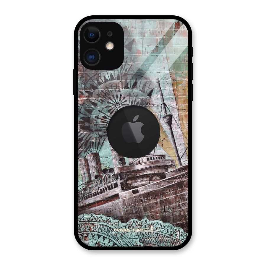 Dream Ship Glass Back Case for iPhone 11 Logo Cut
