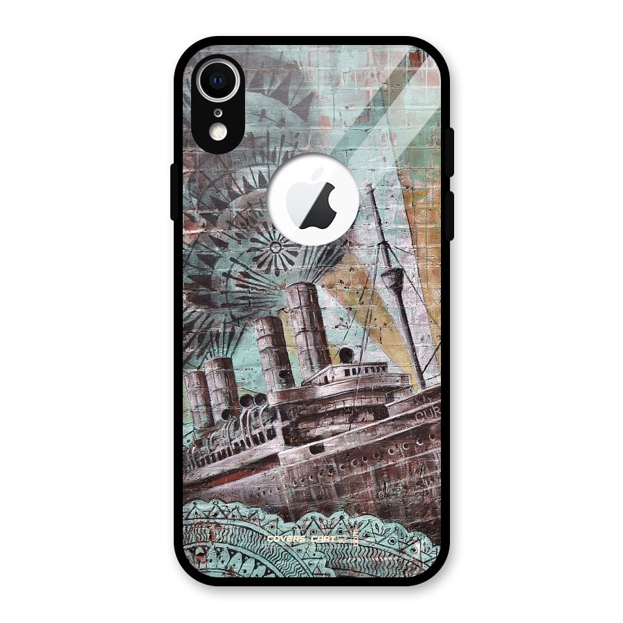 Dream Ship Glass Back Case for iPhone XR Logo Cut