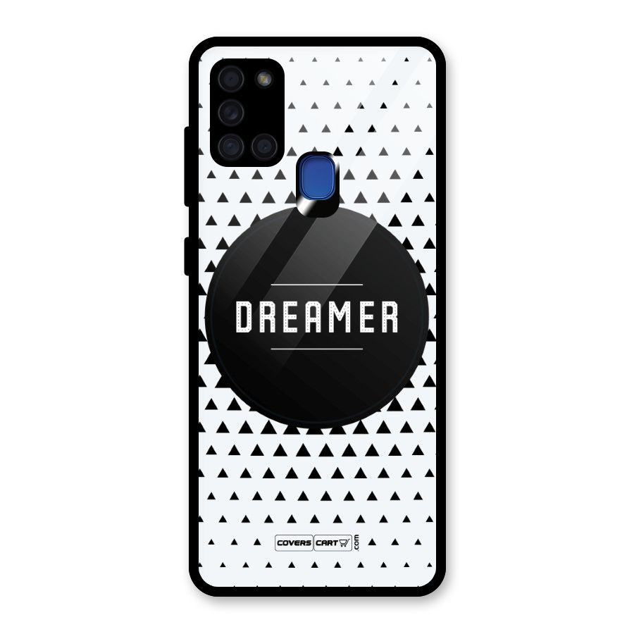 Dreamer Minimalist Glass Back Case for Galaxy A21s