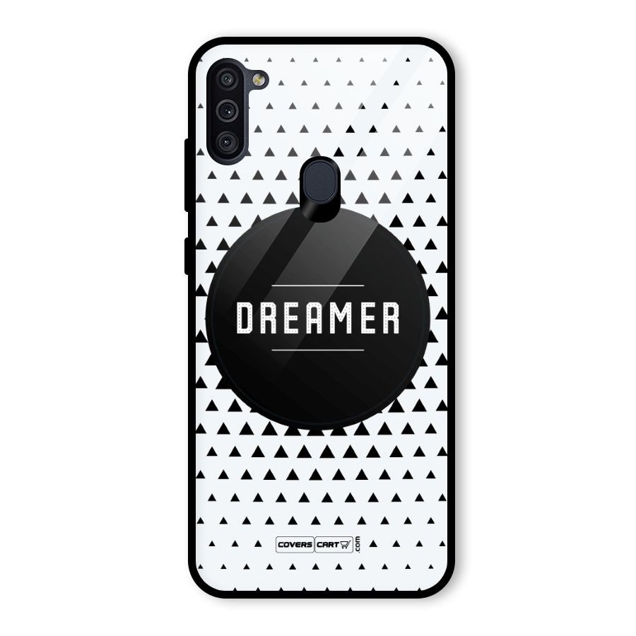 Dreamer Minimalist Glass Back Case for Galaxy M11