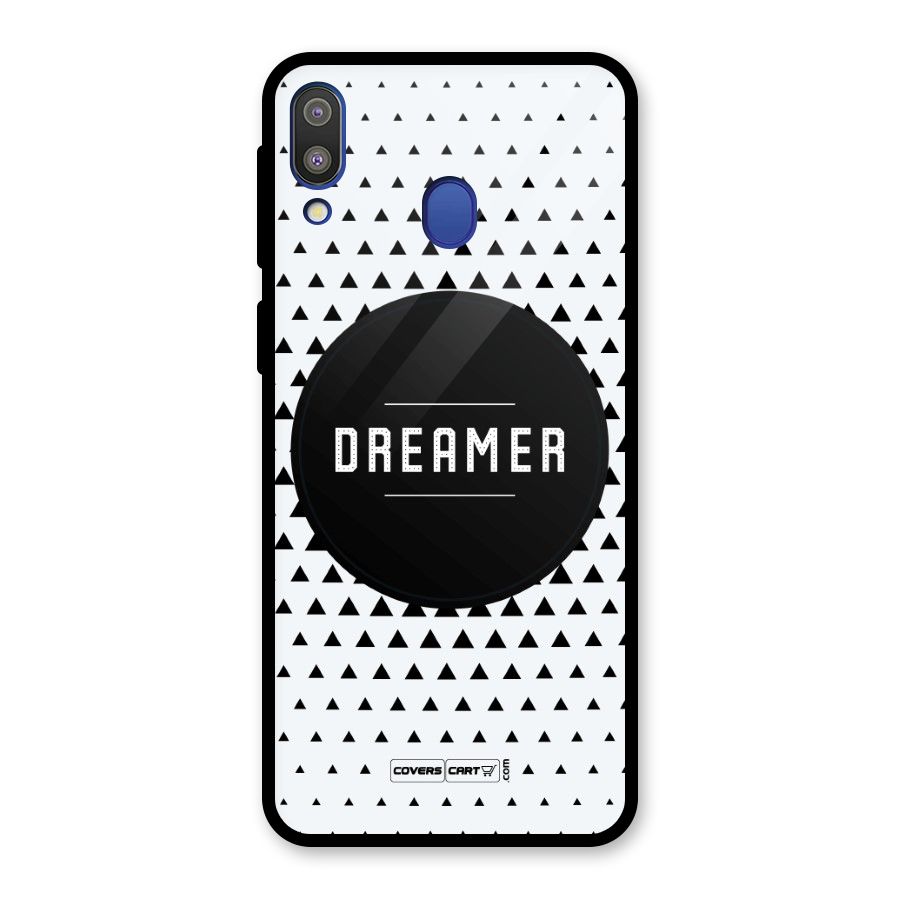 Dreamer Minimalist Glass Back Case for Galaxy M20