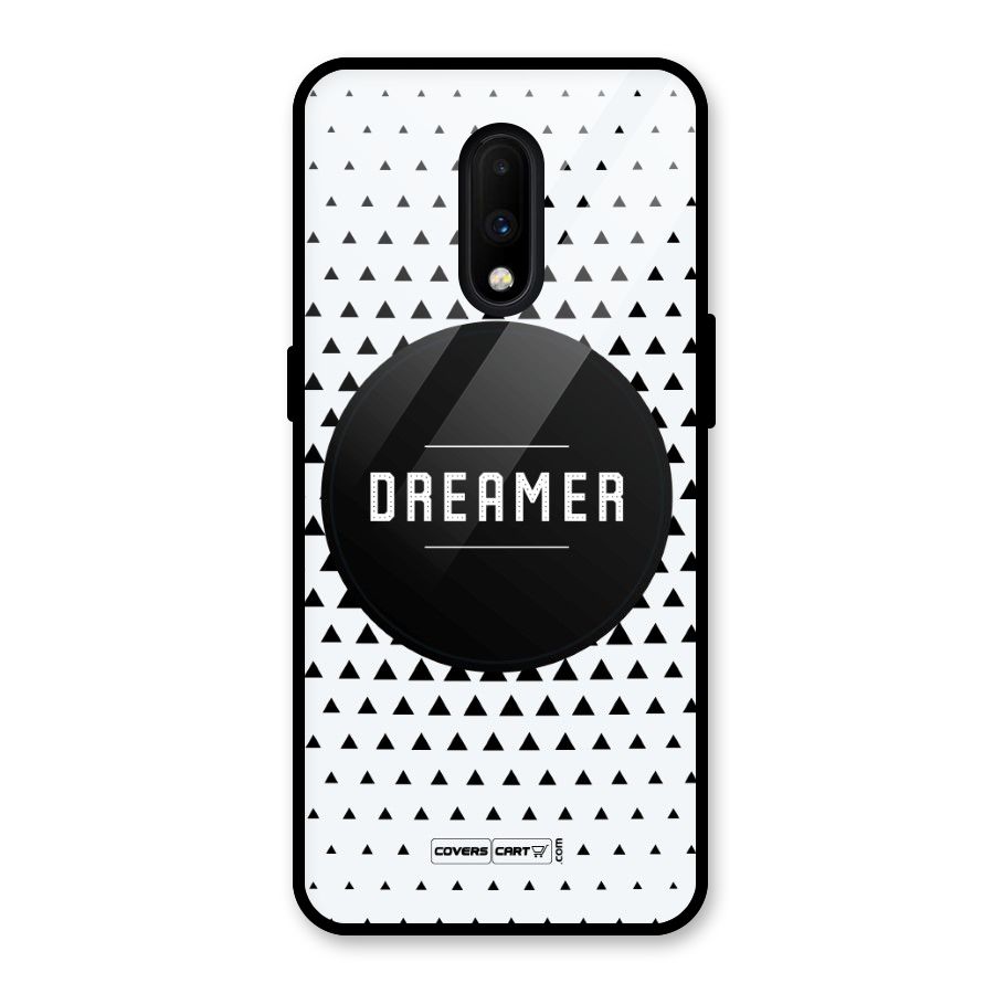 Dreamer Minimalist Glass Back Case for OnePlus 7