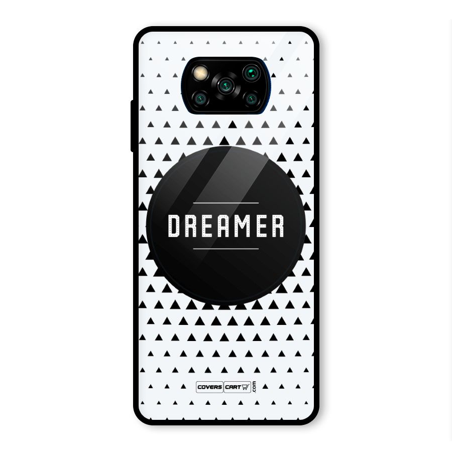 Dreamer Minimalist Glass Back Case for Poco X3 Pro
