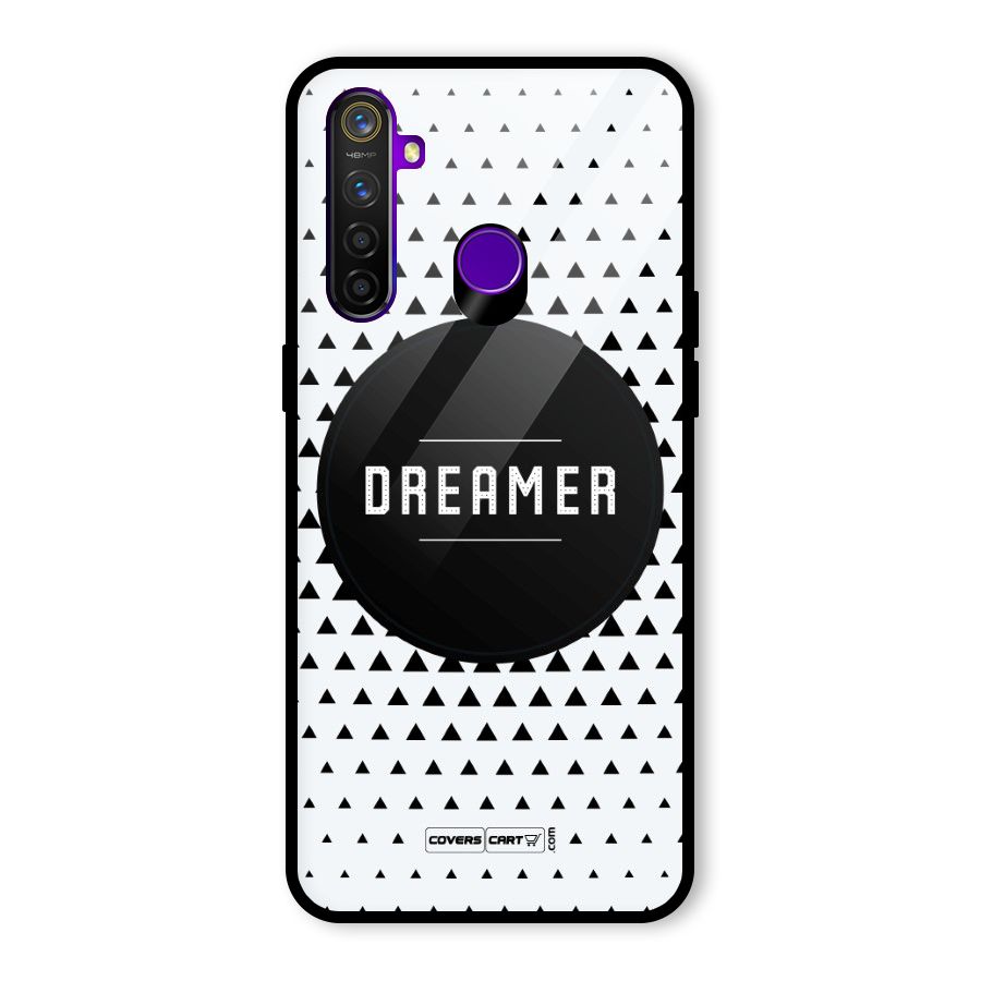 Dreamer Minimalist Glass Back Case for Realme 5 Pro