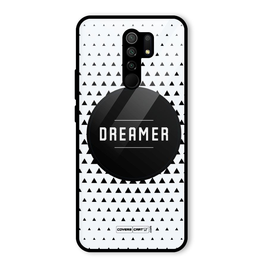Dreamer Minimalist Glass Back Case for Redmi 9 Prime
