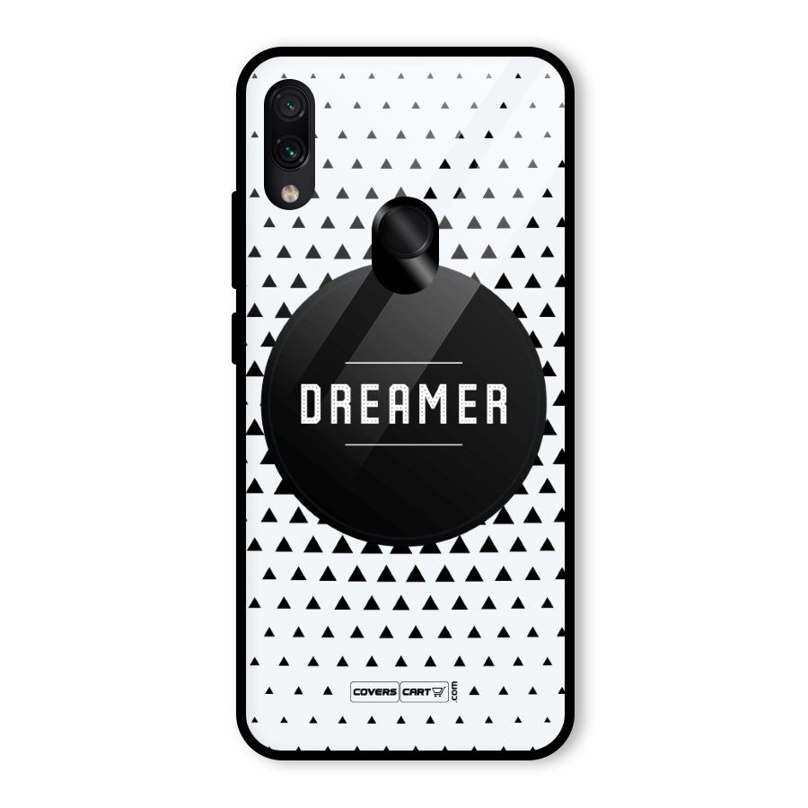 Dreamer Minimalist Glass Back Case for Redmi Note 7