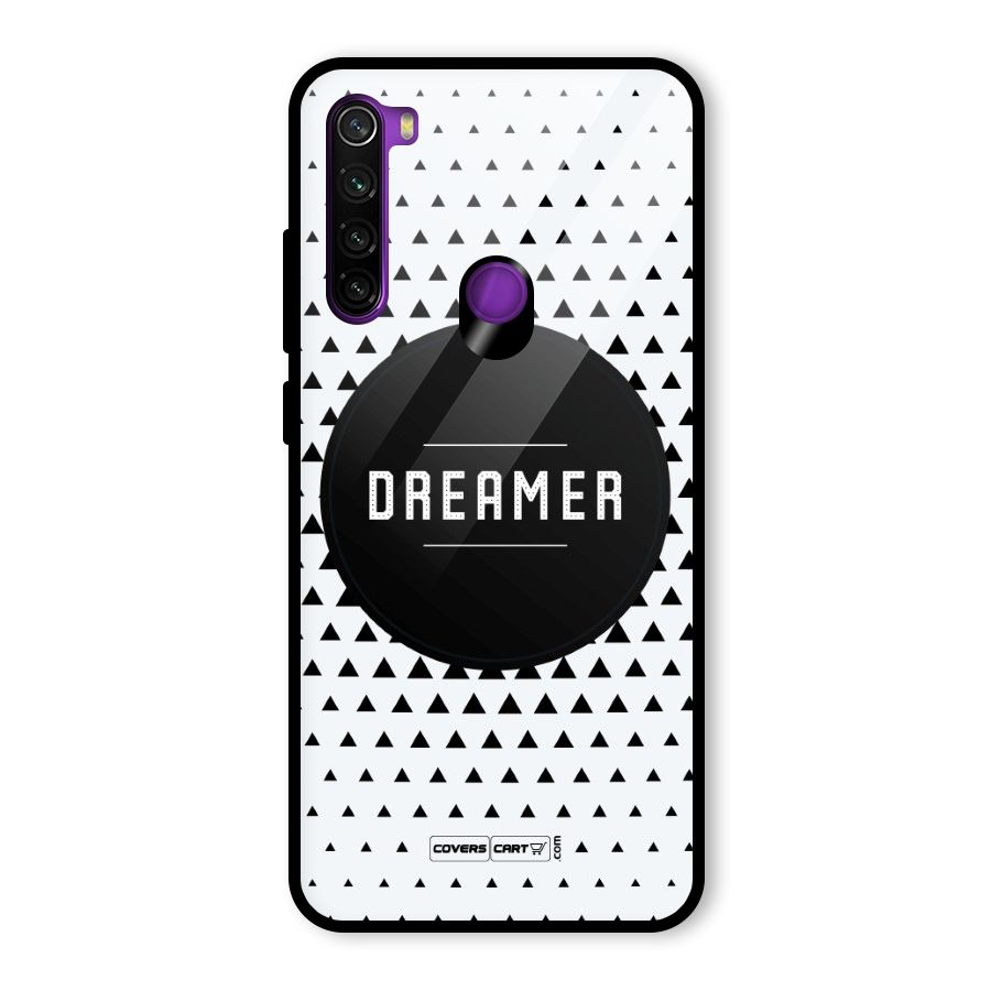 Dreamer Minimalist Glass Back Case for Redmi Note 8