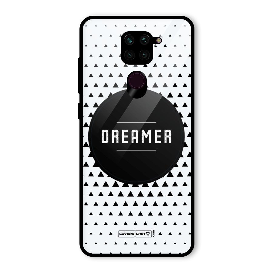 Dreamer Minimalist Glass Back Case for Redmi Note 9