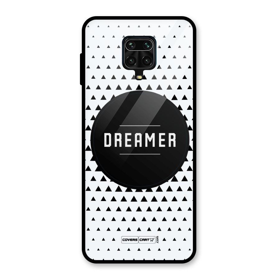 Dreamer Minimalist Glass Back Case for Redmi Note 9 Pro Max