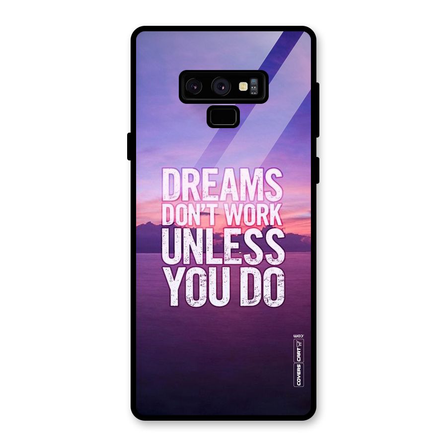 Dreams Work Glass Back Case for Galaxy Note 9