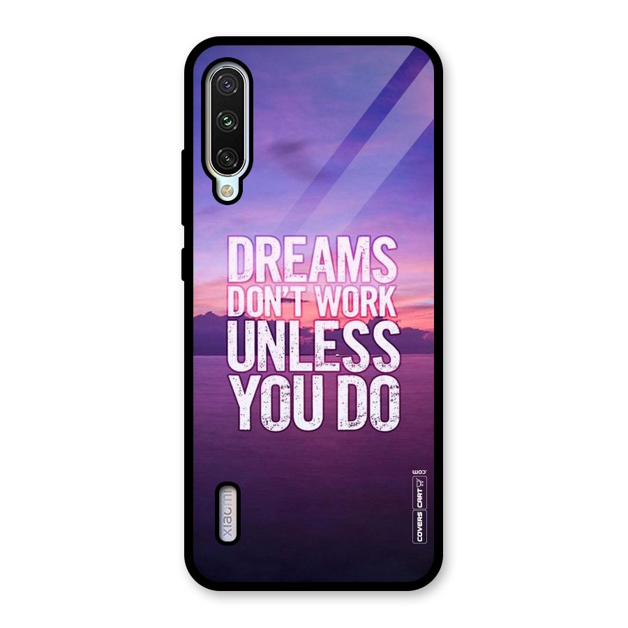 Dreams Work Glass Back Case for Mi A3
