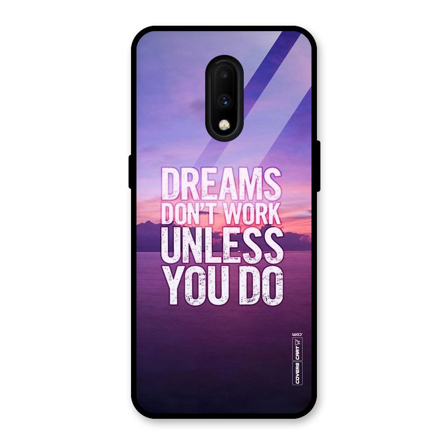Dreams Work Glass Back Case for OnePlus 7