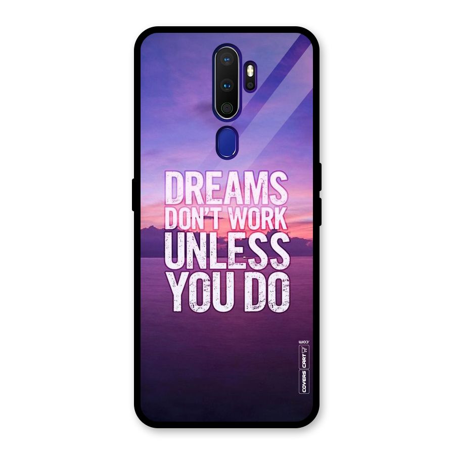 Dreams Work Glass Back Case for Oppo A9 (2020)