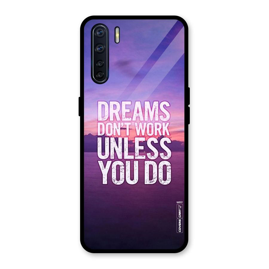 Dreams Work Glass Back Case for Oppo F15