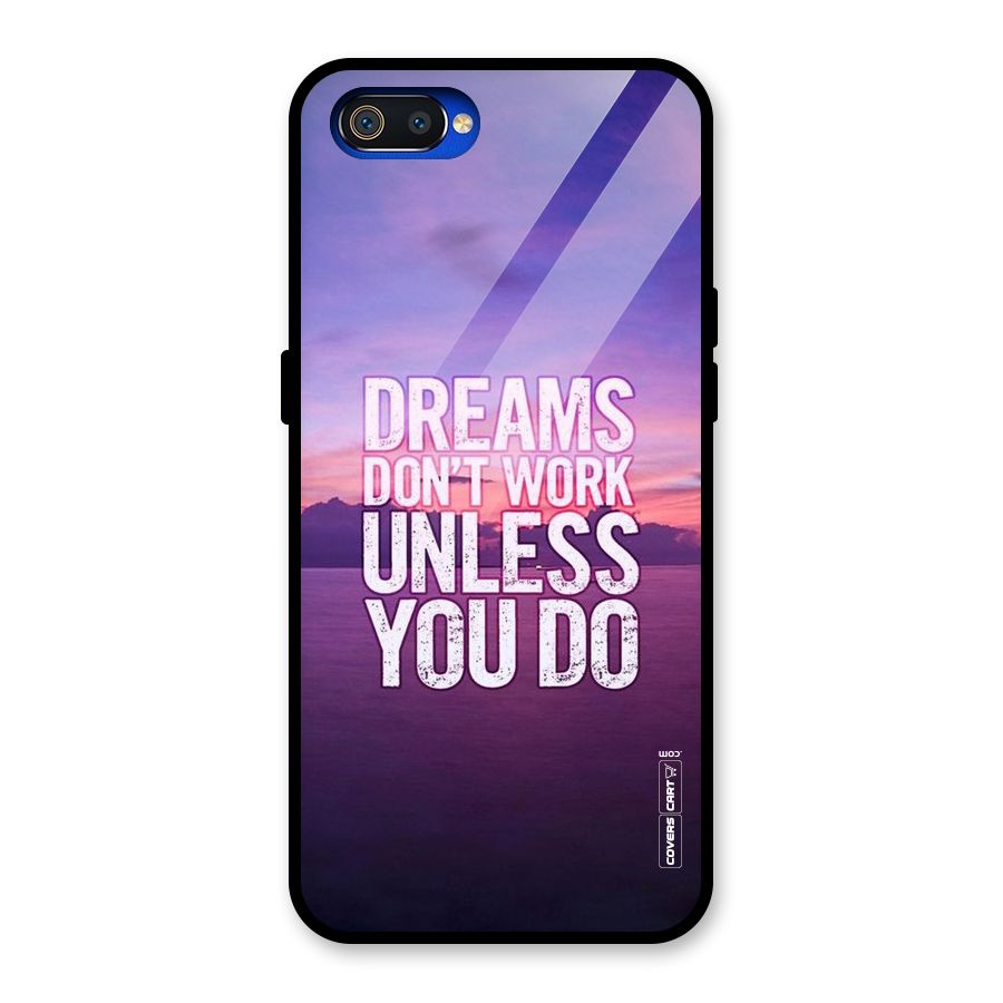 Dreams Work Glass Back Case for Realme C2