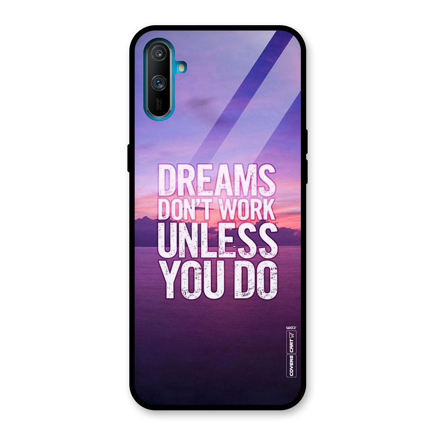 Dreams Work Glass Back Case for Realme C3
