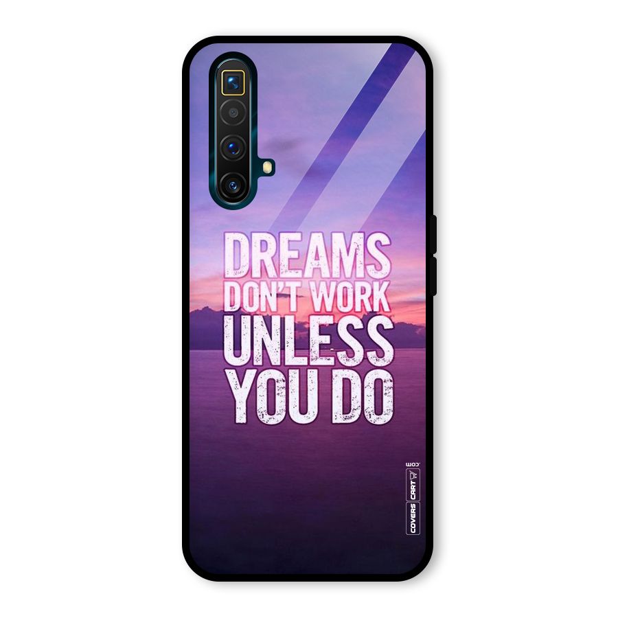 Dreams Work Glass Back Case for Realme X3