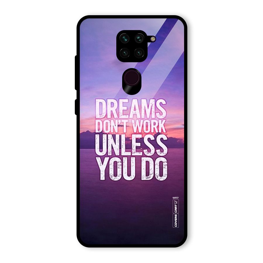 Dreams Work Glass Back Case for Redmi Note 9