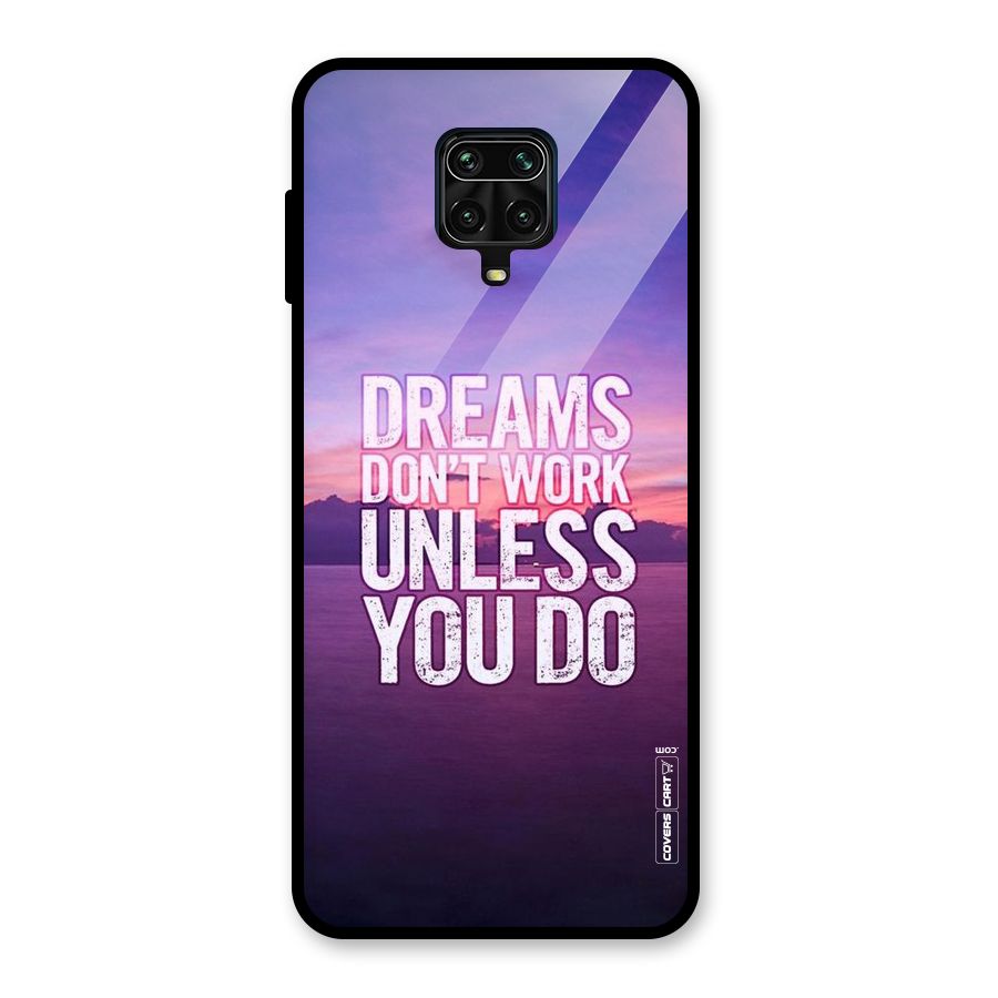 Dreams Work Glass Back Case for Redmi Note 9 Pro