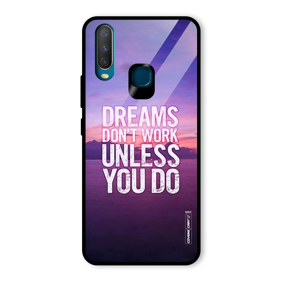 Dreams Work Glass Back Case for Vivo U10