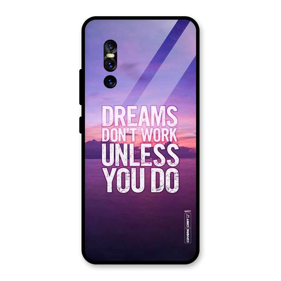 Dreams Work Glass Back Case for Vivo V15 Pro