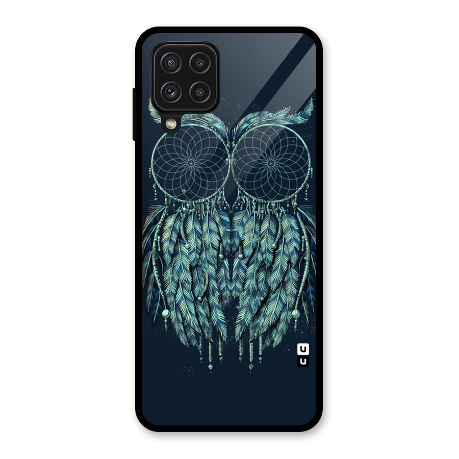 Dreamy Owl Catcher Glass Back Case for Galaxy A22 4G